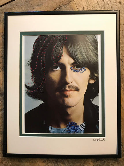 Ringo Starr - photo de couleur brodée au fil de coton