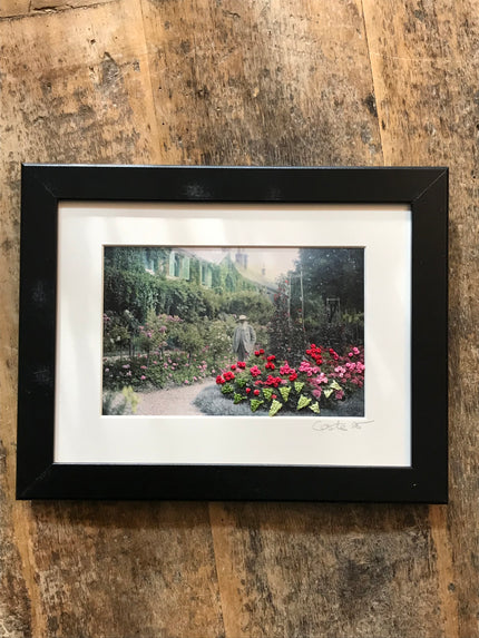 Giverny - Monet et son jardin - carte postale brodée au fil de coton