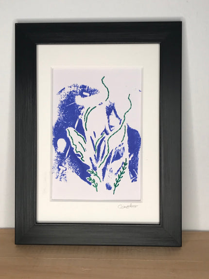 Empreinte feuilles (rues de Saint Emilion) brodée au fil de coton