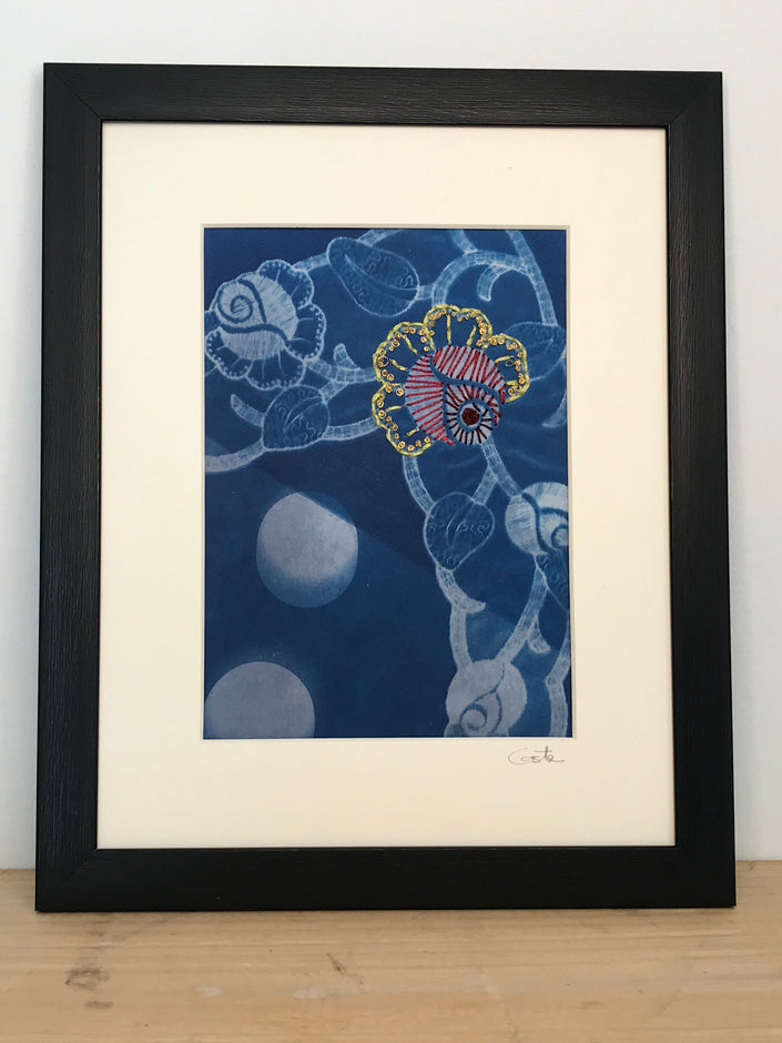Cyanotype brodé - 